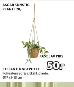 JYSK STEFAN HÆNGEPOTTE tilbud