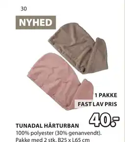 JYSK TUNADAL HÅRTURBAN tilbud