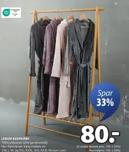 JYSK LERUM BADEKÅBE tilbud