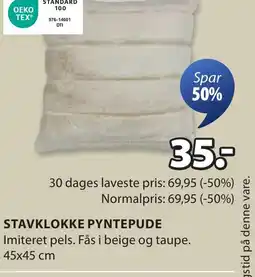 JYSK STAVKLOKKE PYNTEPUDE tilbud