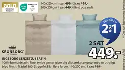 JYSK INGEBORG SENGETØJ I SATIN tilbud