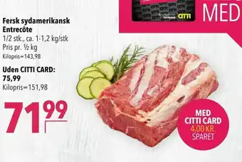 Citti Fersk sydamerikansk entrecöte tilbud
