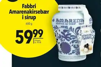 Citti Fabbri Amarenakirsebær i sirup tilbud