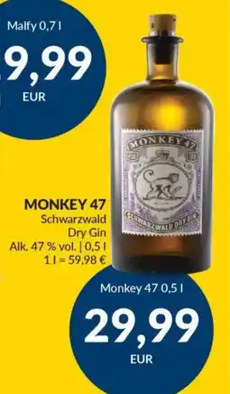 Nielsen's Discount MONKEY 47 Schwarzwald Dry Gin tilbud