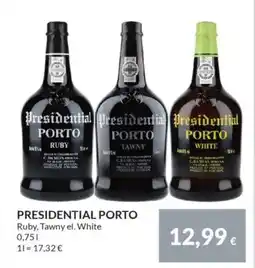 Nielsen's Discount PRESIDENT Ruby, Tawny el. White IAL PORTO tilbud