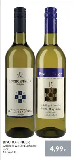 Nielsen's Discount BISCHOFFINGER Grauer el. Weißer Burgunder tilbud