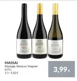 Nielsen's Discount MASSAI Pinotage, Shiraz el. Viognier tilbud