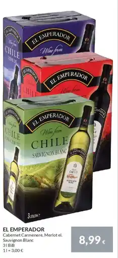 Nielsen's Discount EL EMPERADOR Cabernet Carmenere, Merlot el. Sauvignon Blanc tilbud