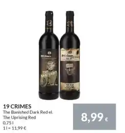 Nielsen's Discount 19 CRIMES The Banished Dark Red el. tilbud