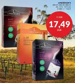 Nielsen's Discount LINDEMAN'S BIN 45 | BIN 50 | BIN 65 tilbud