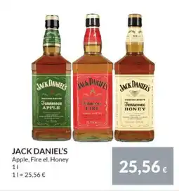 Nielsen's Discount JACK DANIEL'S Apple, Fire el. Honey tilbud