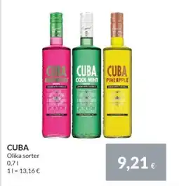 Nielsen's Discount CUBA Olika sorter tilbud