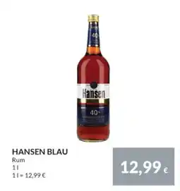 Nielsen's Discount HANSEN BLAU Rum tilbud