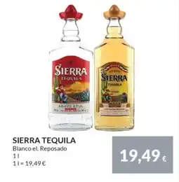 Nielsen's Discount SIERRA TEQUILA Blanco el. Reposado tilbud