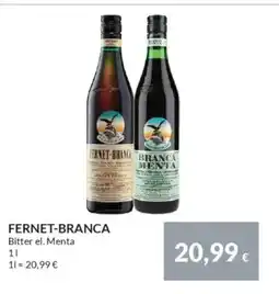 Nielsen's Discount FERNET-BRANCA BRANCA Bitter el. Menta tilbud