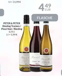 Nielsen's Discount PETER & PETER Riesling Trocken/ Pinot Noir / Riesling tilbud