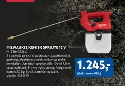 Davidsen MILWAUKEE KEMISK SPRØJTE 12 V tilbud