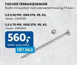 Davidsen FISCHER TERRASSESKRUER C5/BZ tilbud