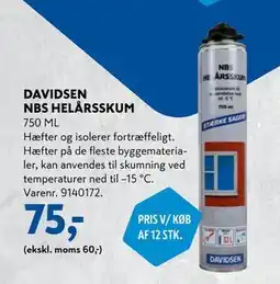 Davidsen DAVIDSEN NBS HELÅRSSKUM tilbud
