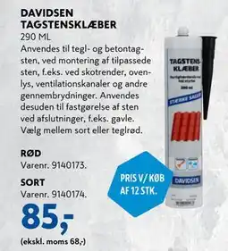 Davidsen DAVIDSEN TAGSTENSKLÆBER tilbud
