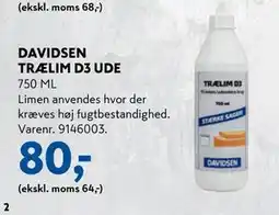 Davidsen DAVIDSEN TRÆLIM D3 UDE tilbud