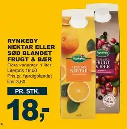 Let-Køb RYNKEBY NEKTAR ELLER SØD BLANDET FRUGT & BÆR tilbud