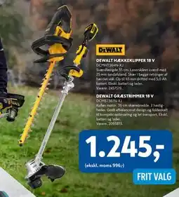 Davidsen DEWALT HÆKKEKLIPPER 18 V tilbud