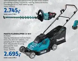 Davidsen MAKITA PLÆNEKLIPPER 2 X 18 V tilbud