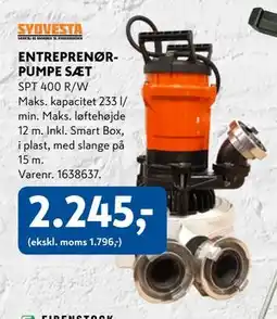 Davidsen ENTREPRENØRPUMPE SÆT tilbud