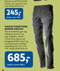 Davidsen MASCOT FUNKTIONSBUKSER STRETCH tilbud