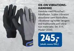 Davidsen OX-ON VIBRATIONSHANDSKE tilbud