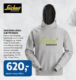 Davidsen SNICKERS LOGO HÆTTETRØJE tilbud