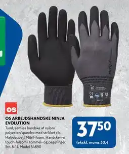 Davidsen OS ARBEJDSHANDSKE NINJA EVOLUTION tilbud