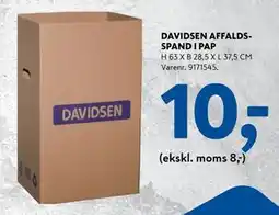 Davidsen DAVIDSEN AFFALDSSPAND I PAP tilbud