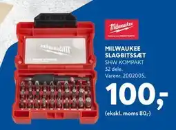 Davidsen MILWAUKEE SLAGBITSSÆT tilbud