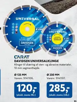Davidsen DAVIDSEN UNIVERSALKLINGE tilbud