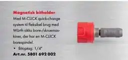 Würth Magnetisk bitholder Med M-CLICK quick-change system til fleksibel brug med tilbud