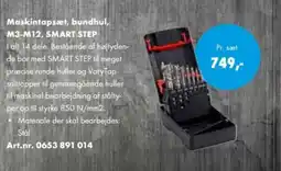 Würth Maskintapsæt, bundhul, M3-M12, SMART STEP tilbud