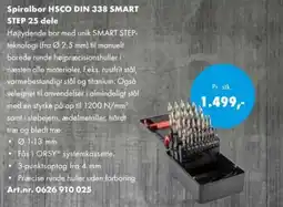 Würth Spiralbor HSCO DIN 338 SMART STEP 25 dele tilbud