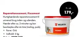 Würth Reparationscement, Fixcement tilbud