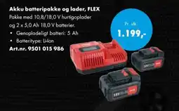 Würth Akku batteripakke og lader, FLEX tilbud