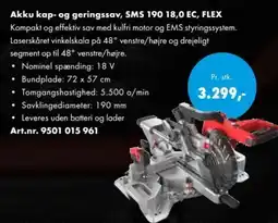 Würth Akku kap- og geringssav, SMS 190 18,0 EC, FLEX tilbud