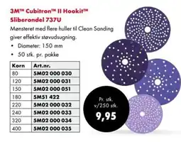 Würth 3M™ Cubitron™ II Hookit™ Sliberondel 737U tilbud