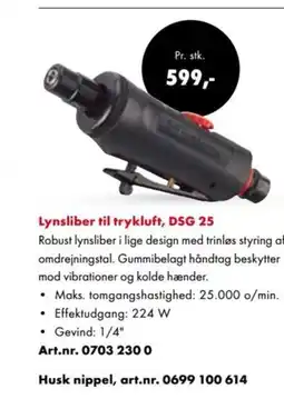 Würth Lynsliber til trykluft, DSG 25 tilbud