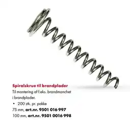 Würth Spiralskrue til Spiralskrue til brandplader tilbud