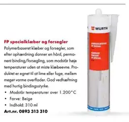 Würth FP specialklæber og forsegler tilbud