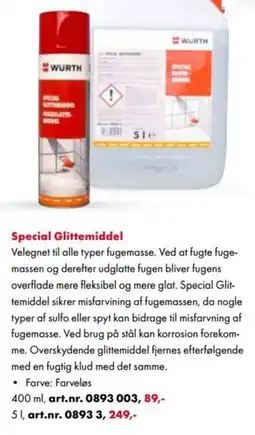 Würth Special Glittemiddel tilbud