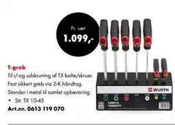 Würth T-greb tilbud