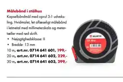Würth Målebånd i stålhus tilbud