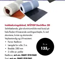 Würth Inddækningsbånd, WÜTOP Dachflex 3D tilbud